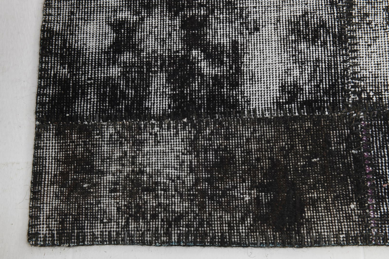 5'8'' x 7'11'' Handmade Vintage Wool Patchwork Rug - 346 - 13