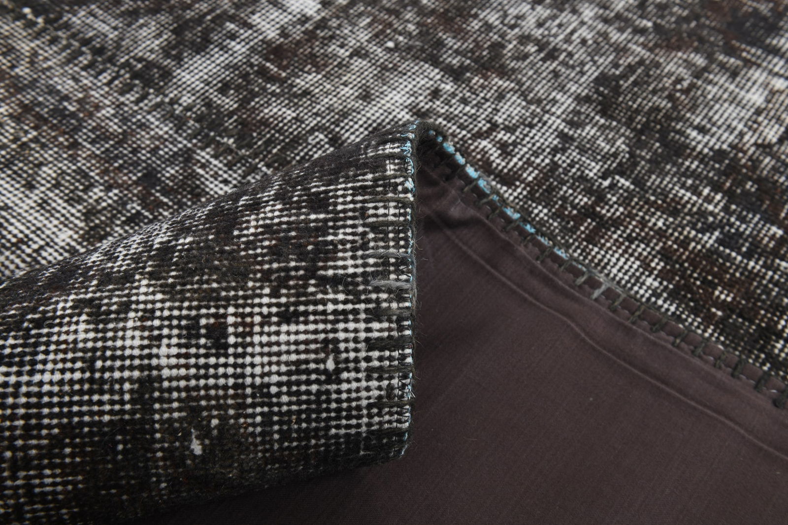 5'8'' x 7'11'' Handmade Vintage Wool Patchwork Rug - 346 - 17