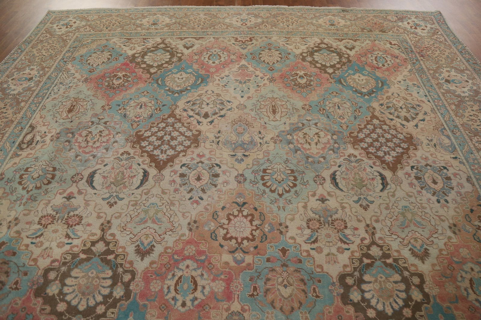 Vegetable Dye Antique Tabriz Persian Area Rug 10x12 - 12