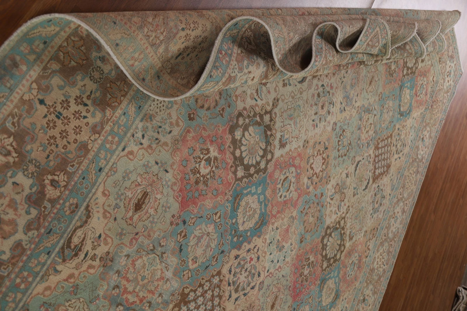 Vegetable Dye Antique Tabriz Persian Area Rug 10x12 - 17