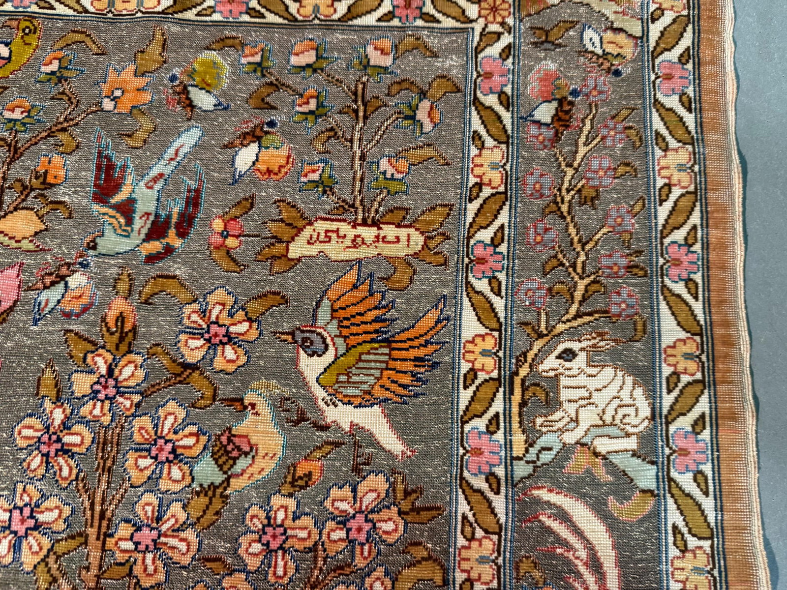 Vintage Silk & Gold Hereke Rug 2.1x3.4 - 10