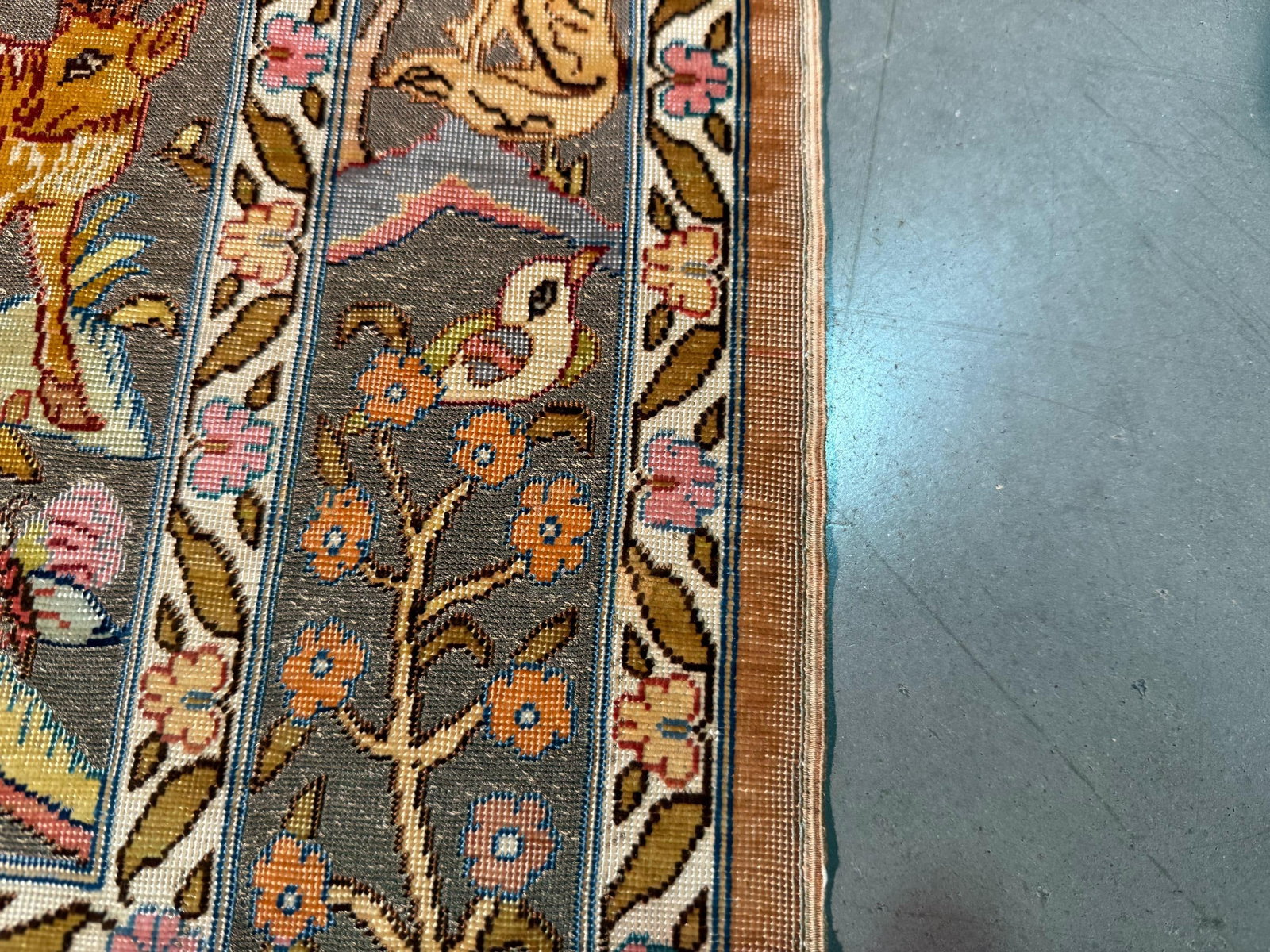 Vintage Silk & Gold Hereke Rug 2.1x3.4 - 12