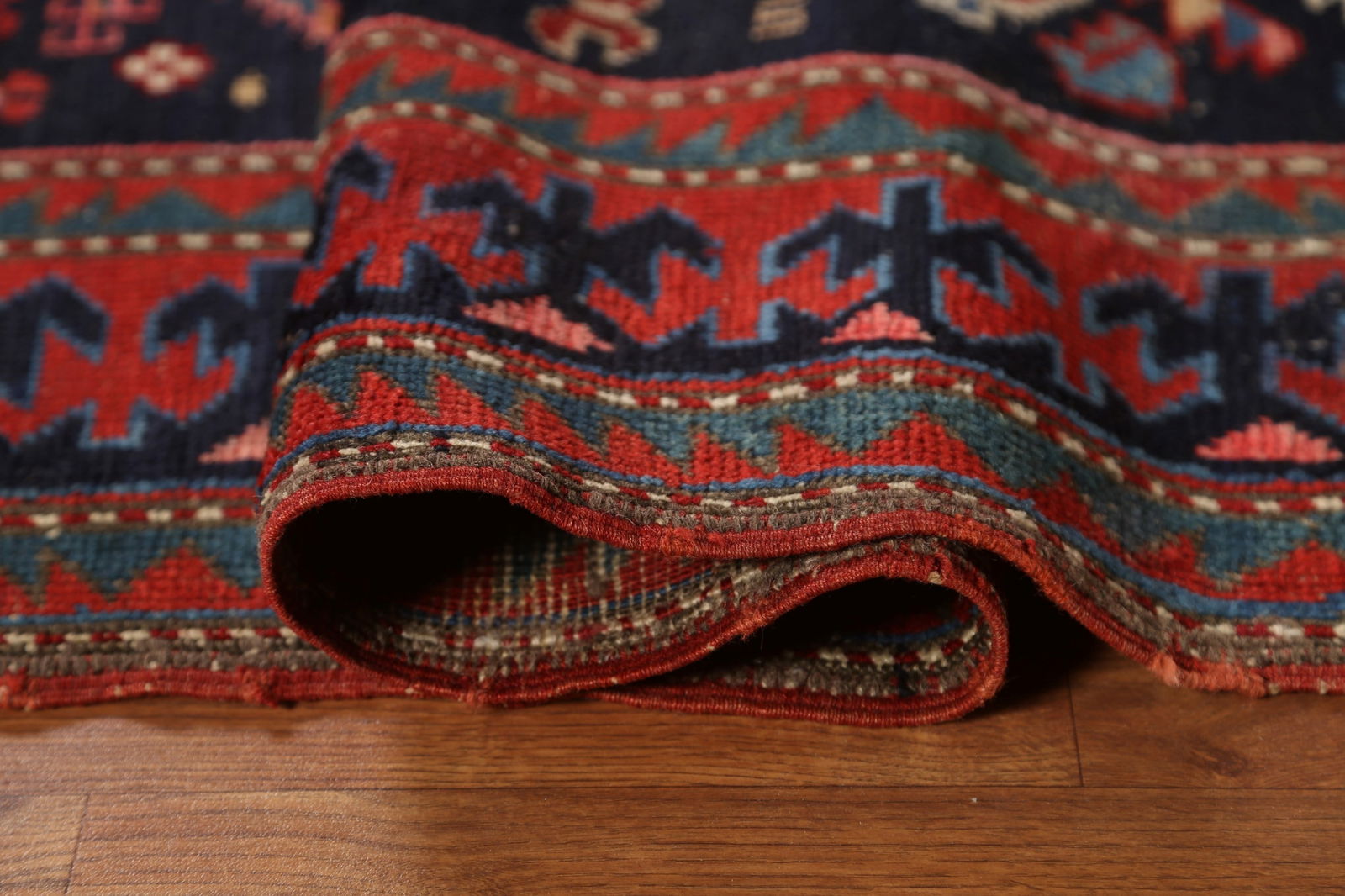 Pre-1900 Antique Caucasian Vegetable Dye Area Rug 4x6 - 12