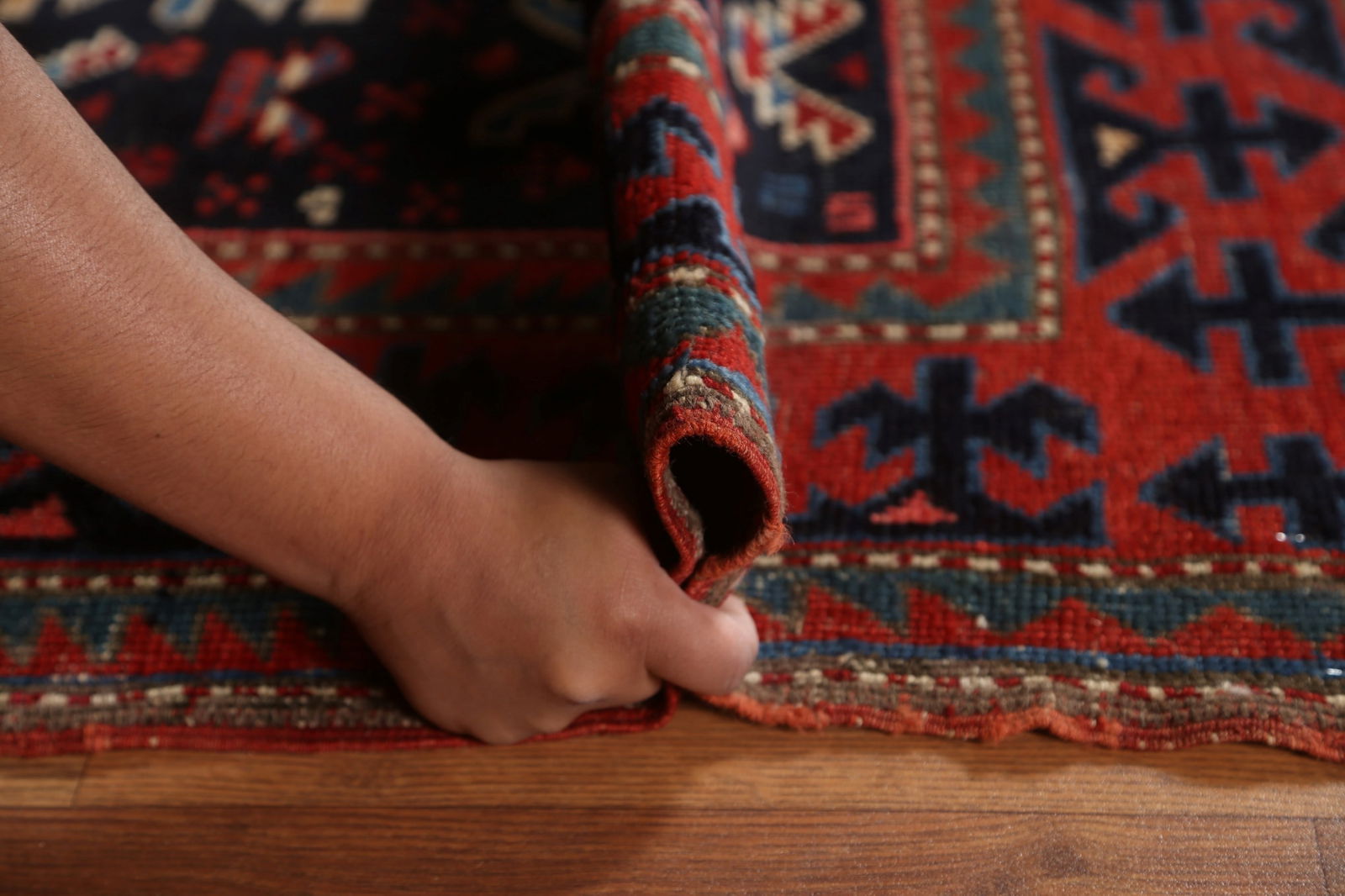 Pre-1900 Antique Caucasian Vegetable Dye Area Rug 4x6 - 19