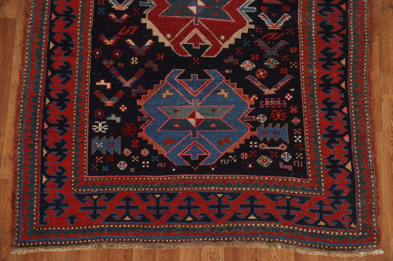 Pre-1900 Antique Caucasian Vegetable Dye Area Rug 4x6 - 6