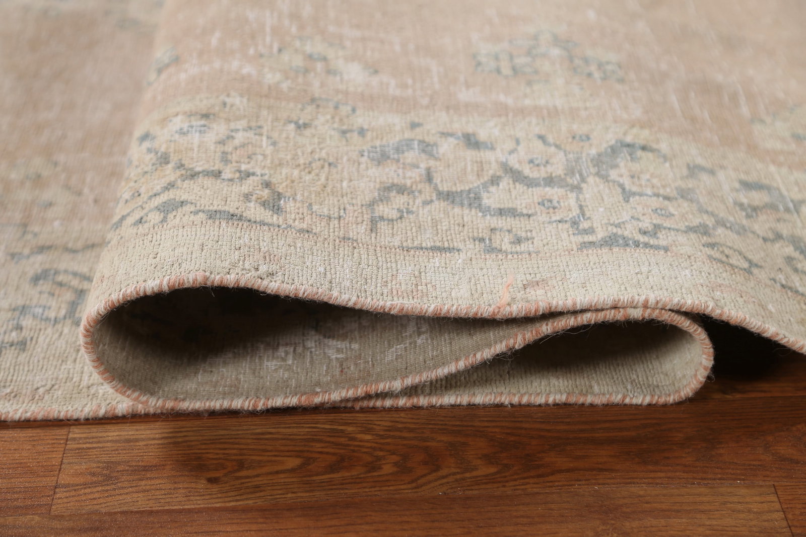 Antique Distressed Kerman Persian Rug 5x13 - 13