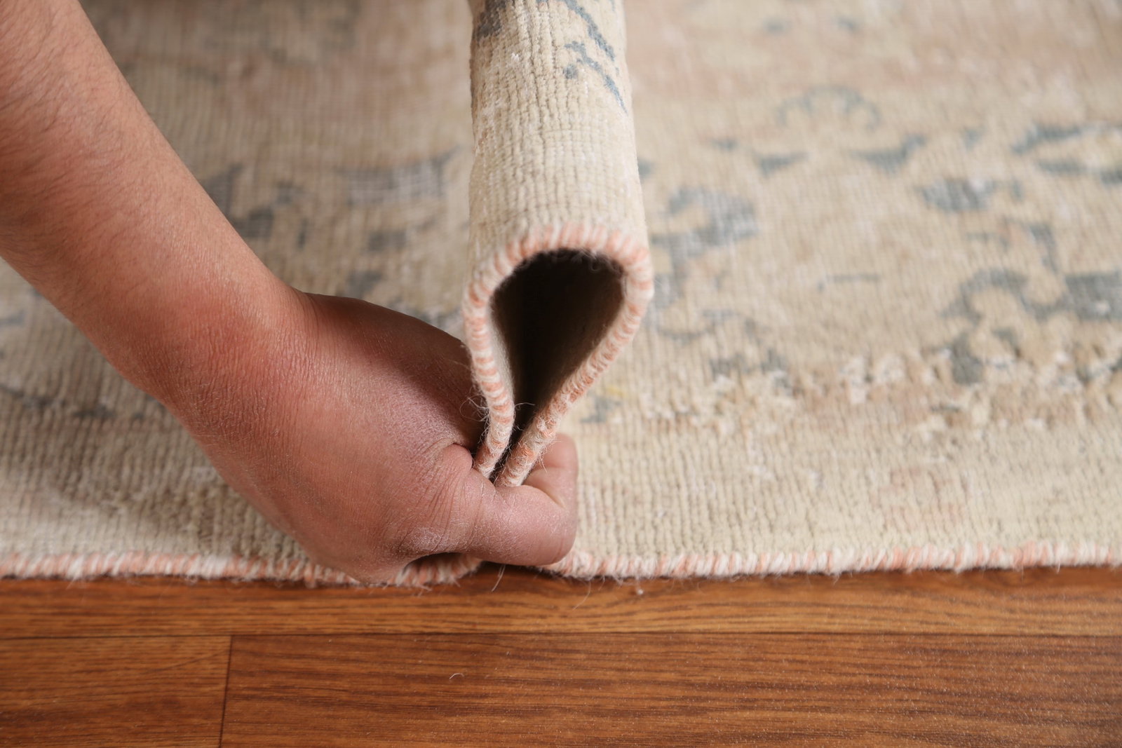 Antique Distressed Kerman Persian Rug 5x13 - 19