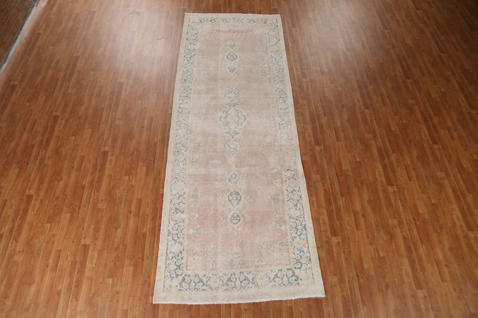 Antique Distressed Kerman Persian Rug 5x13 - 3