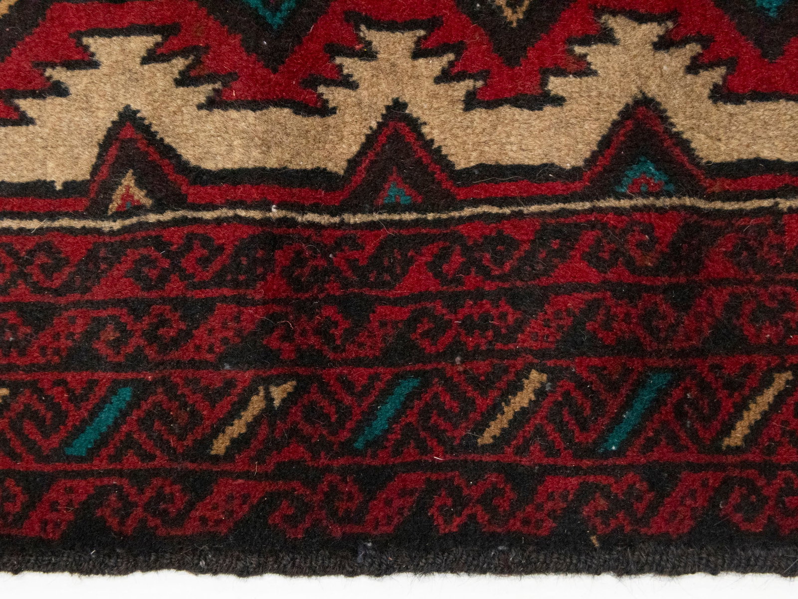 Vintage Beige Tribal 3'6X5'8 Balouch Persian Rug - 10