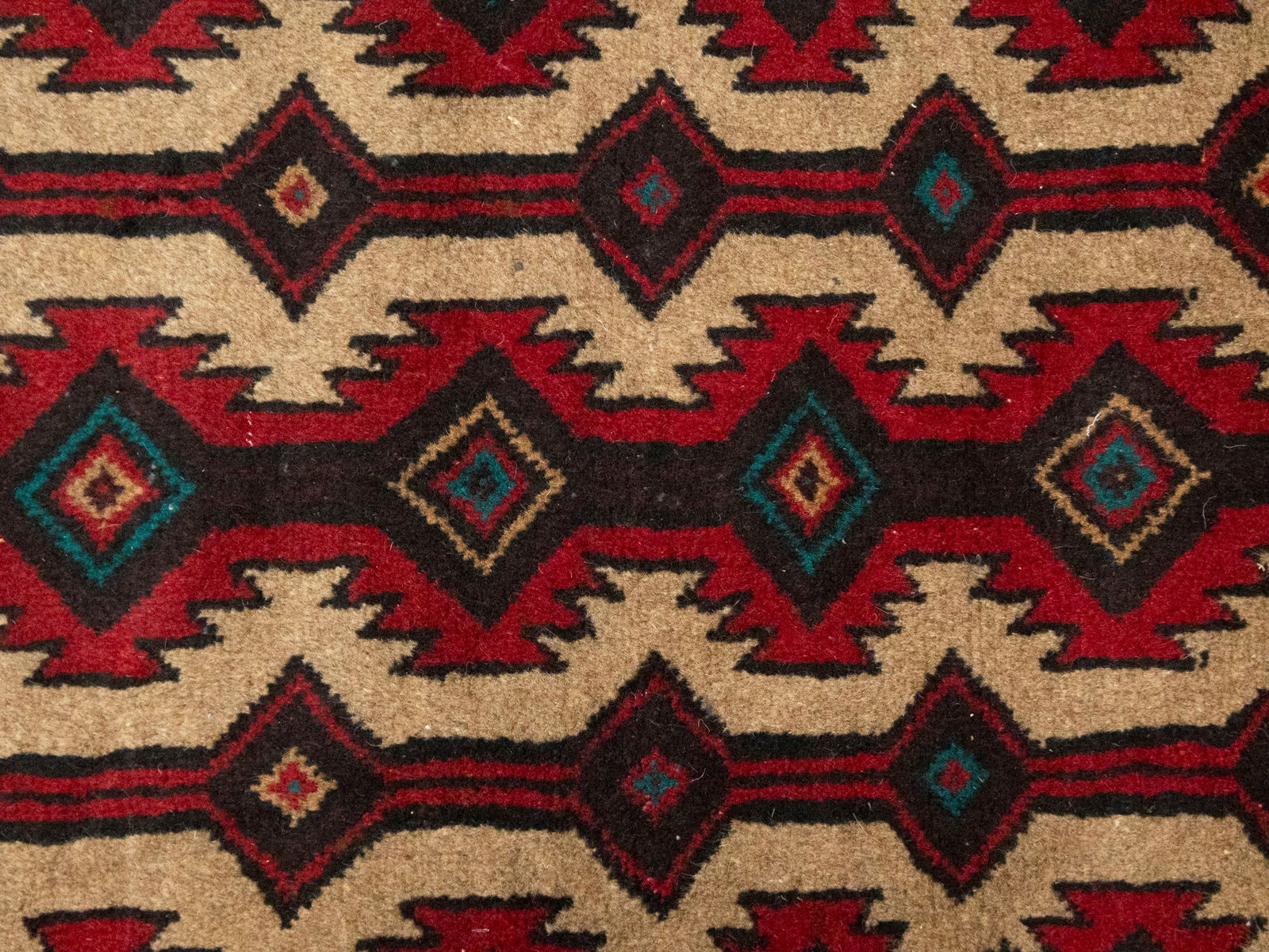 Vintage Beige Tribal 3'6X5'8 Balouch Persian Rug - 7