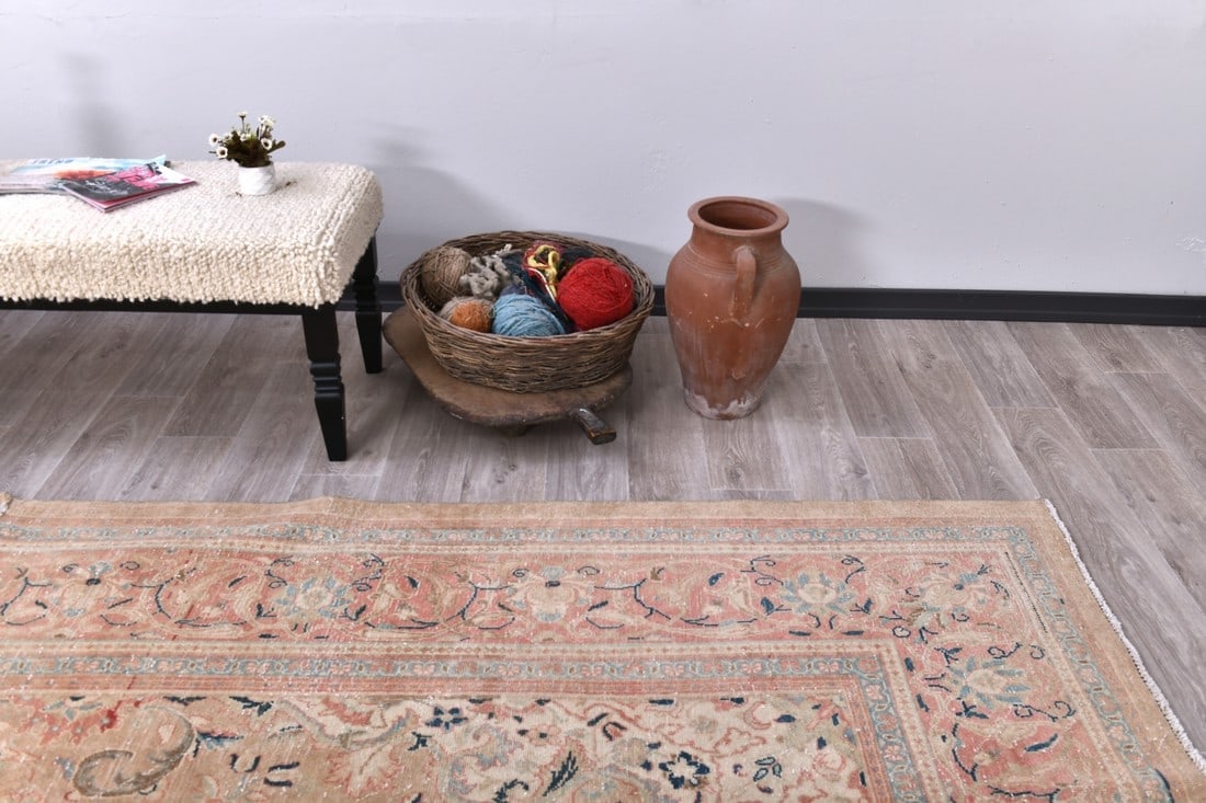 9'11'' x 13'1'' Handmade Vintage Wool Rug - 20671 - 7