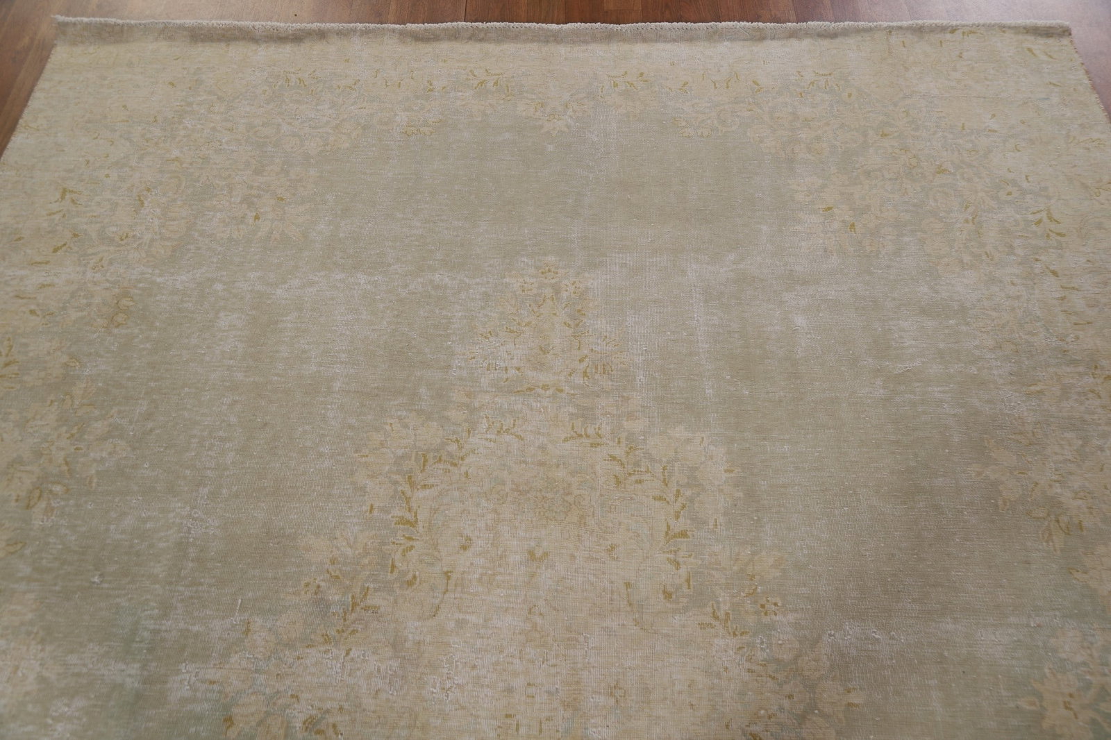 Antique Distressed Kerman Persian Area Rug 7x9 - 15