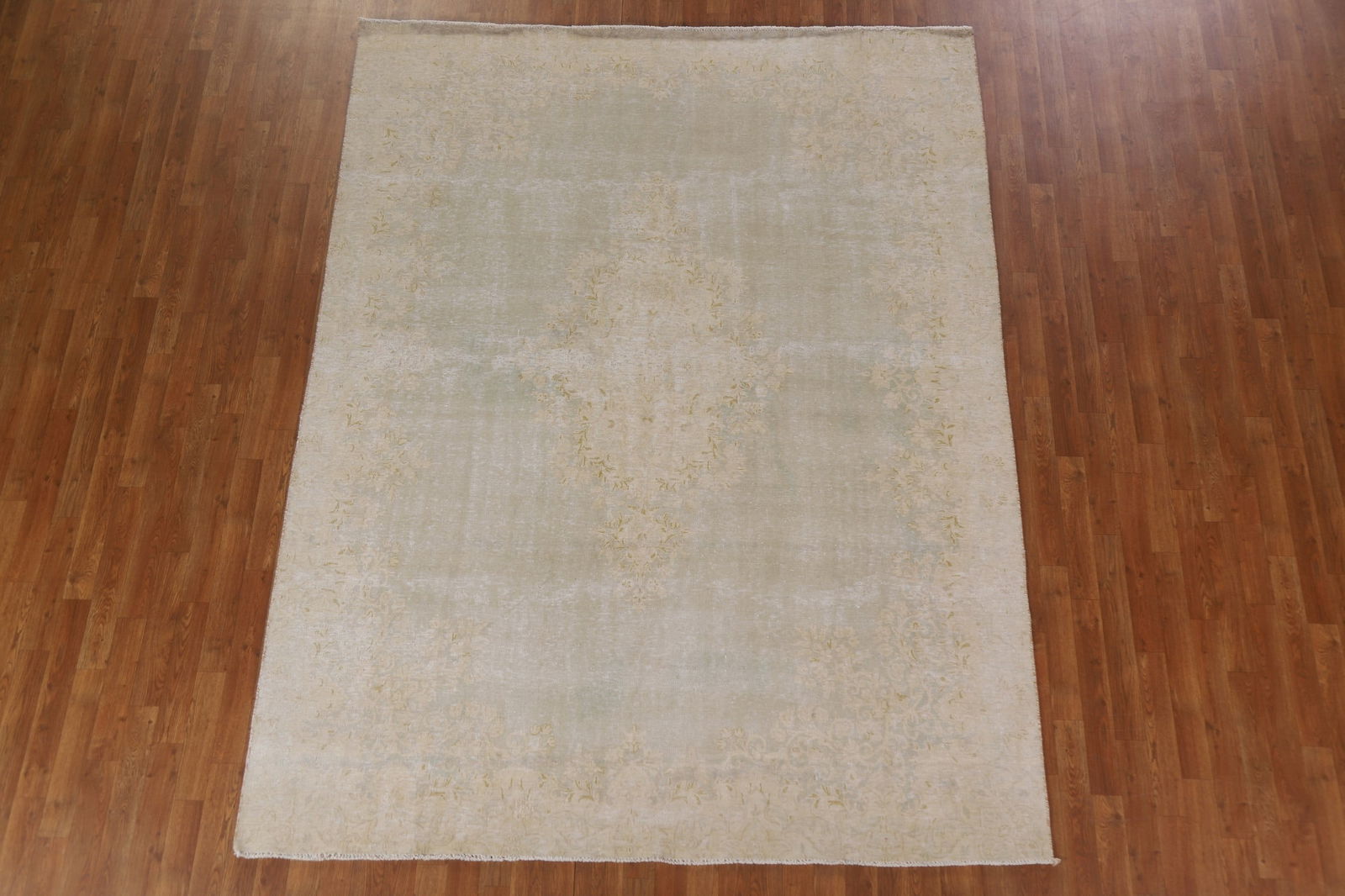 Antique Distressed Kerman Persian Area Rug 7x9 - 3