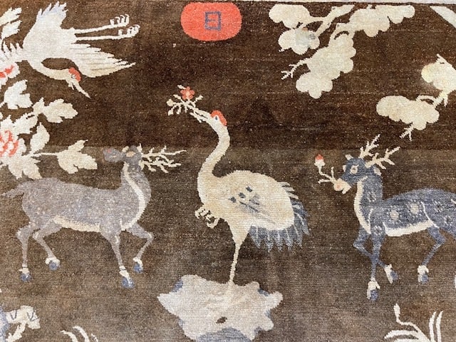 Antique Chinese Pictorial Rug-4949 - 4