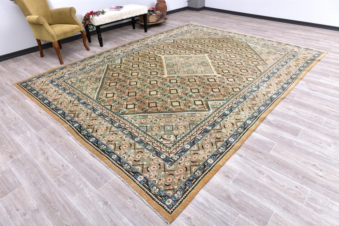 9'6'' x 12'8'' Unique Handmade Vintage Rug - 242589 - 2