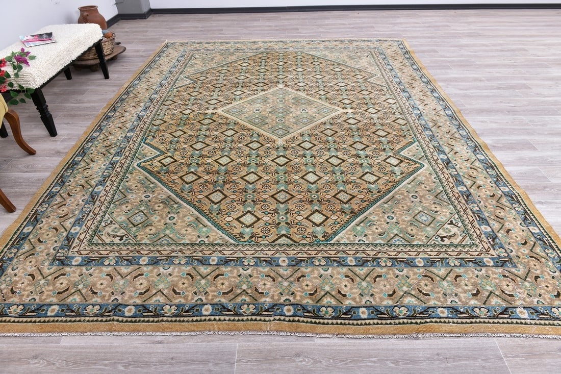9'6'' x 12'8'' Unique Handmade Vintage Rug - 242589 - 3