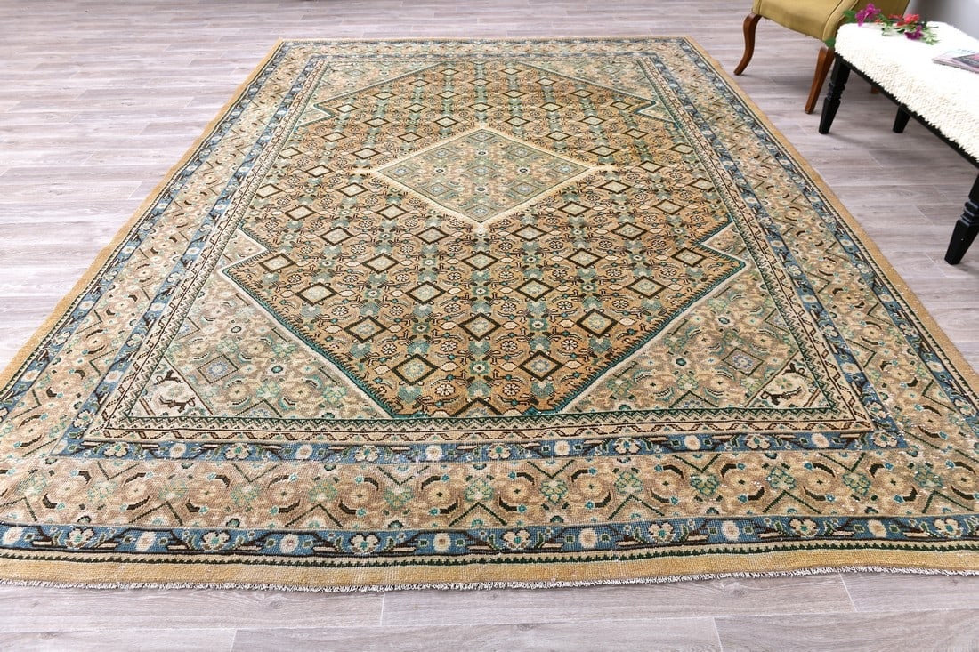 9'6'' x 12'8'' Unique Handmade Vintage Rug - 242589 - 5