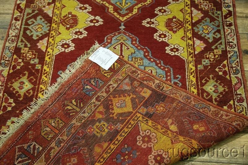 Antique 3x13 Oushak Turkish Oriental Runner Rug - 9