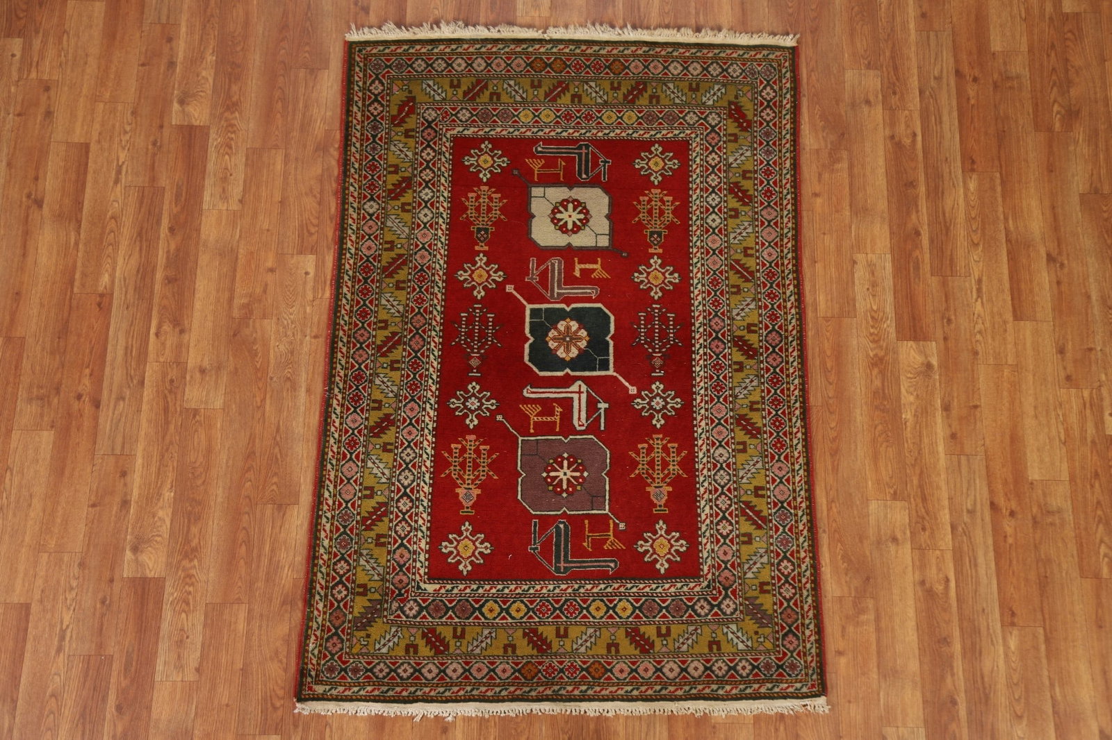 Antique Vegetable Dye Shirvan Area Rug 3x5 - 15