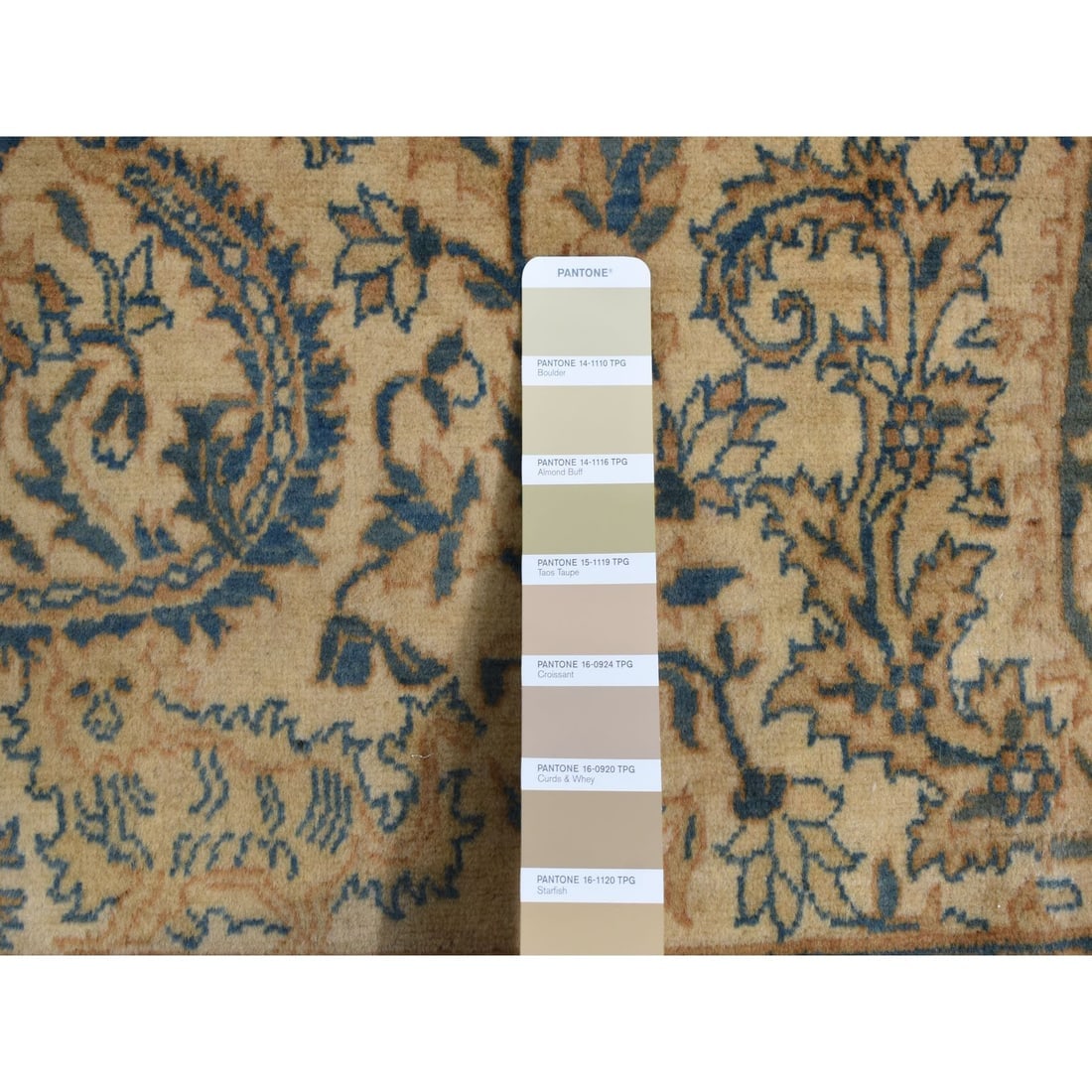 Brown, Antique Indo Kerman Hand Knotted Wool 250 KPSI Runnner Rug - 8