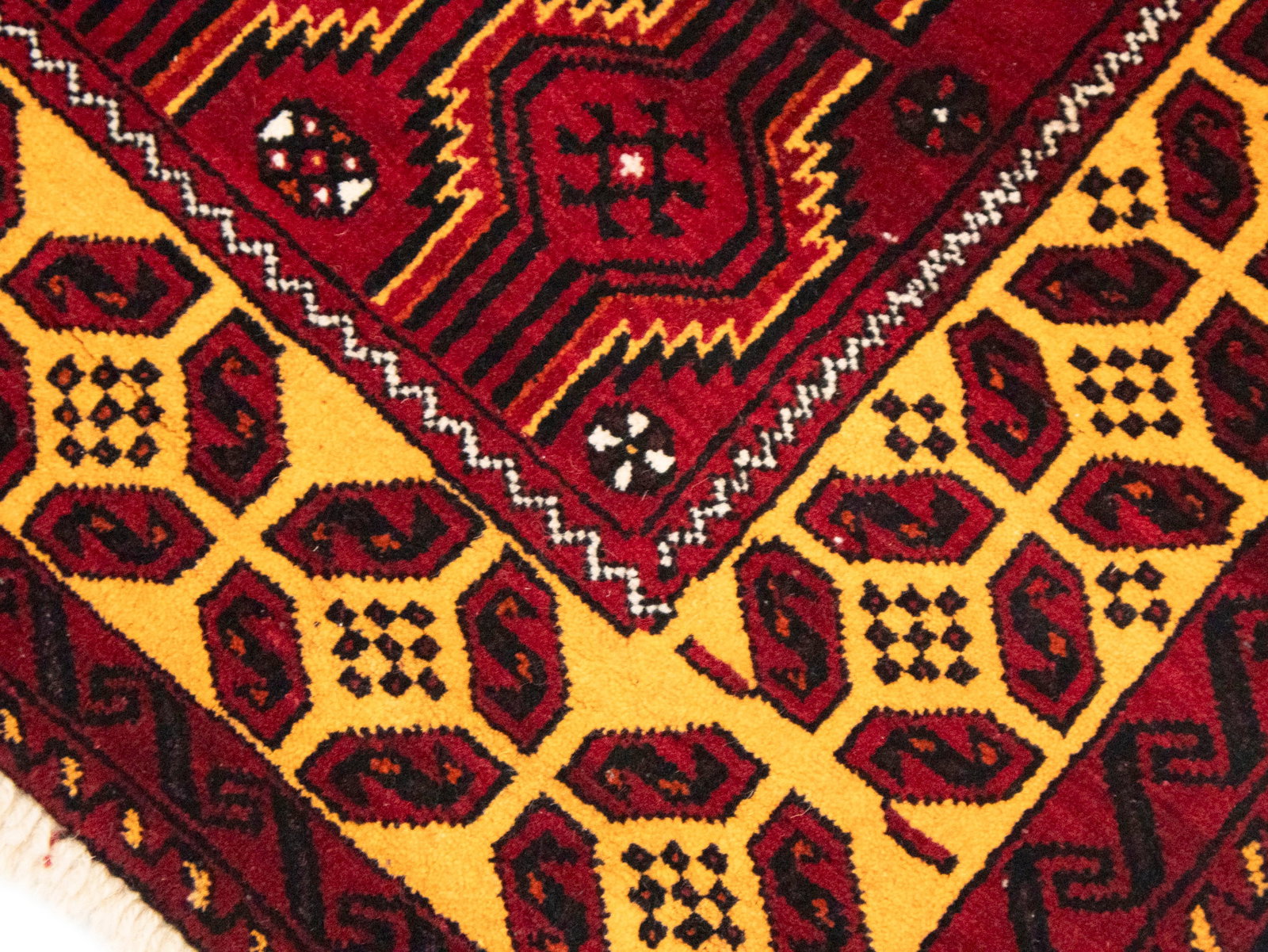 Vintage Red Tribal 3'6X6'5 Balouch Persian Rug - 11