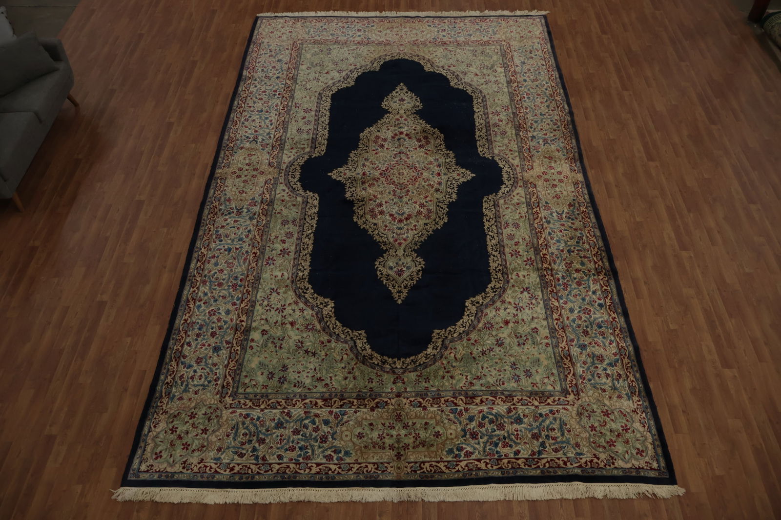 Antique Vegetable Dye Kerman Persian Large Rug 10x17 - 2