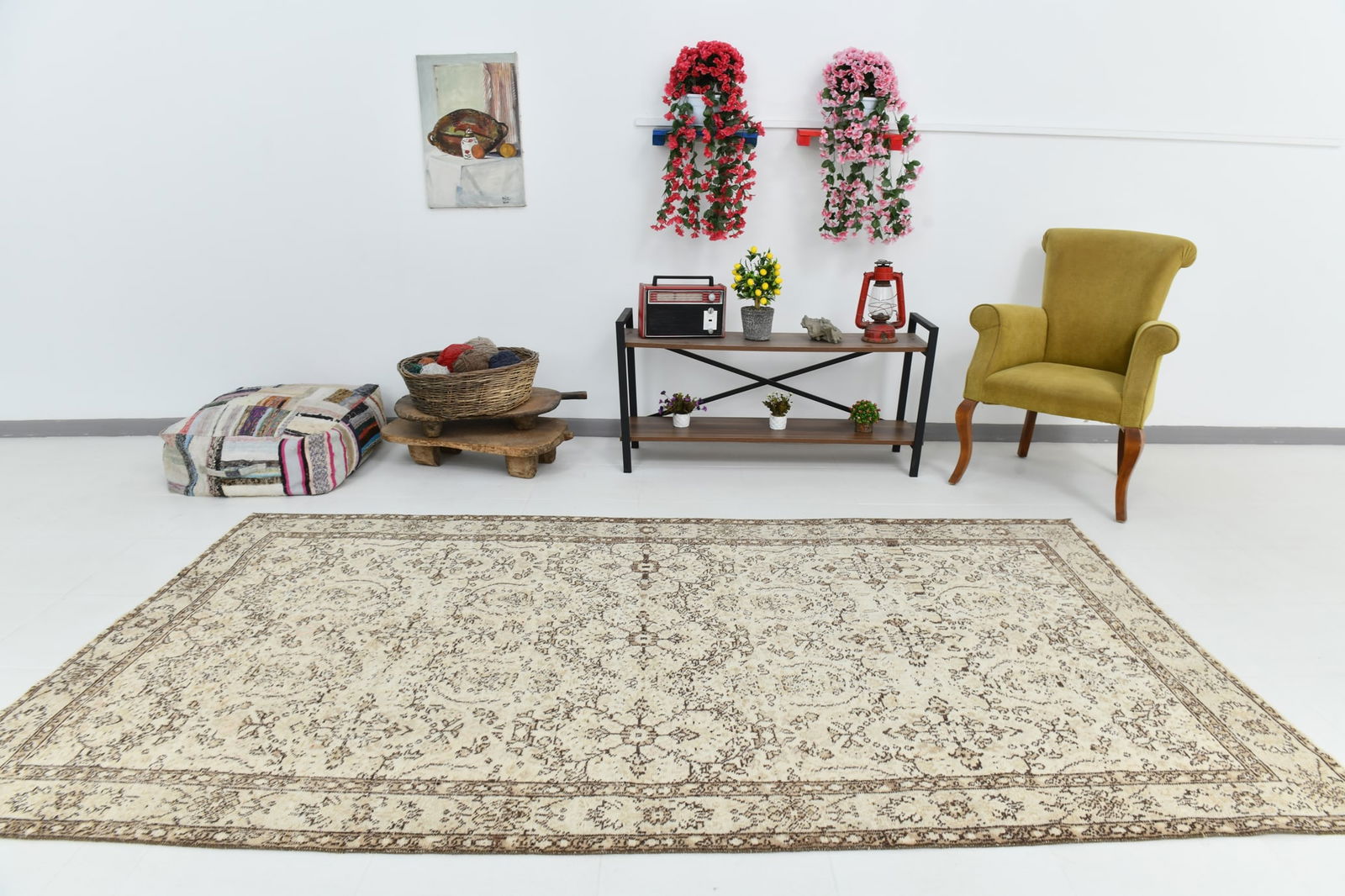 5'4'' x 9'3'' Unique Handmade Vintage Rug - 21761 - 6