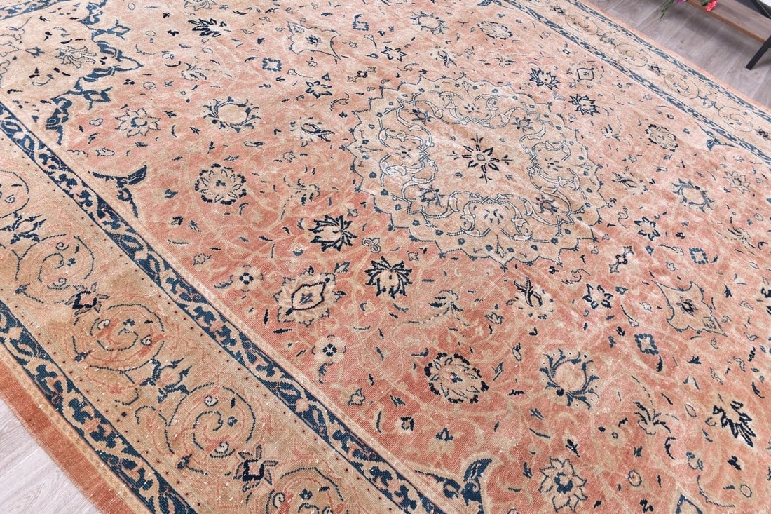 9'8'' x 12'6'' Unique Handmade Vintage Rug - 240573 - 4