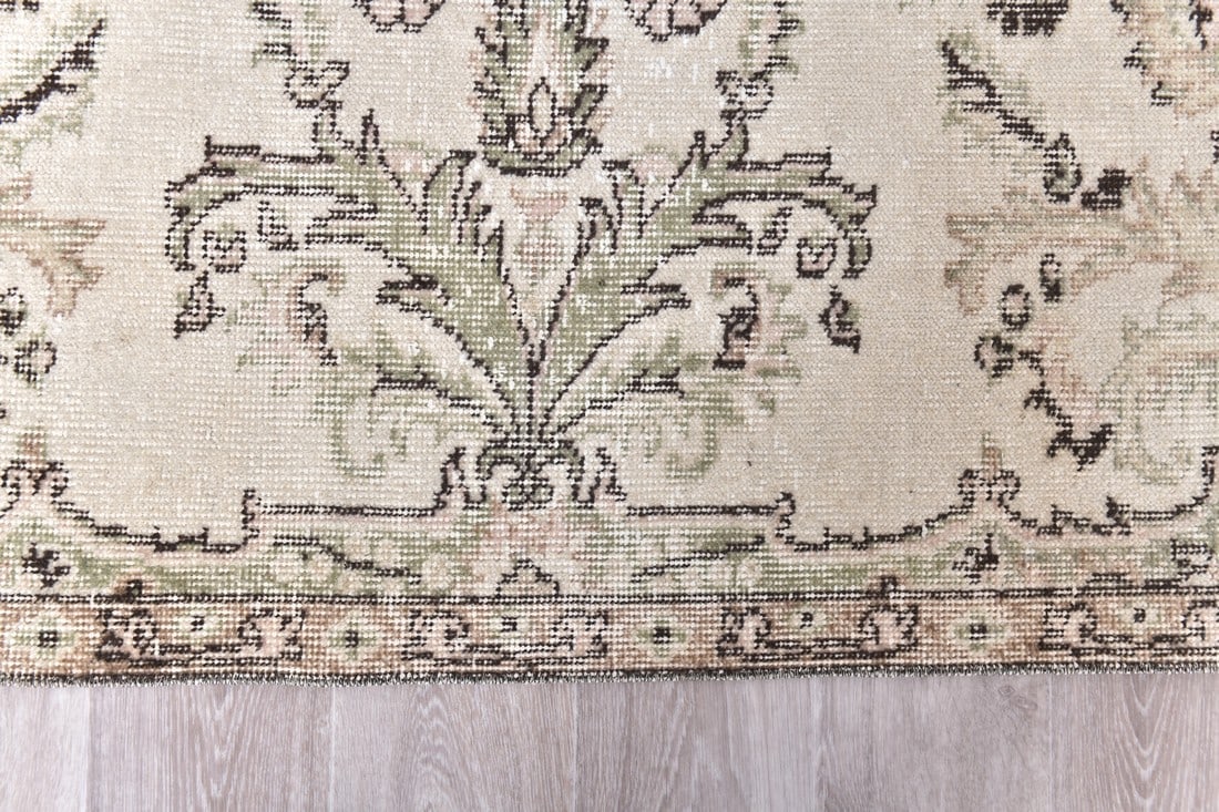 6'5'' x 9'11'' Handmade Vintage Wool Rug - 240649 - 9