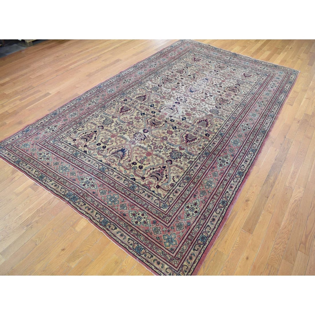 Beige, Antique Turkish Sivas, Mint Condition, Clean and Soft, Wool Rug - 3