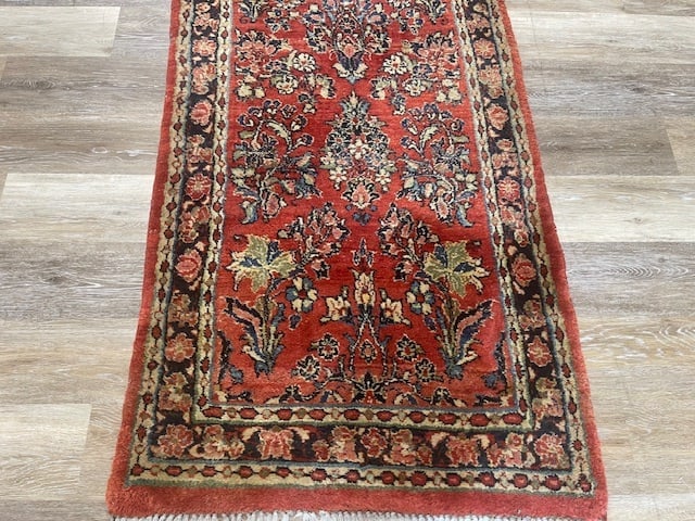 Antique long Persian Sarouk runner-5294 - 2