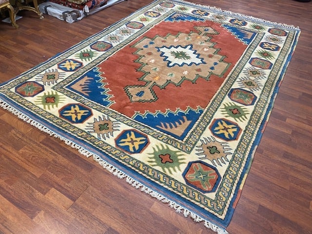 Vintage Serapi design Turkish Rug-3965 - 4