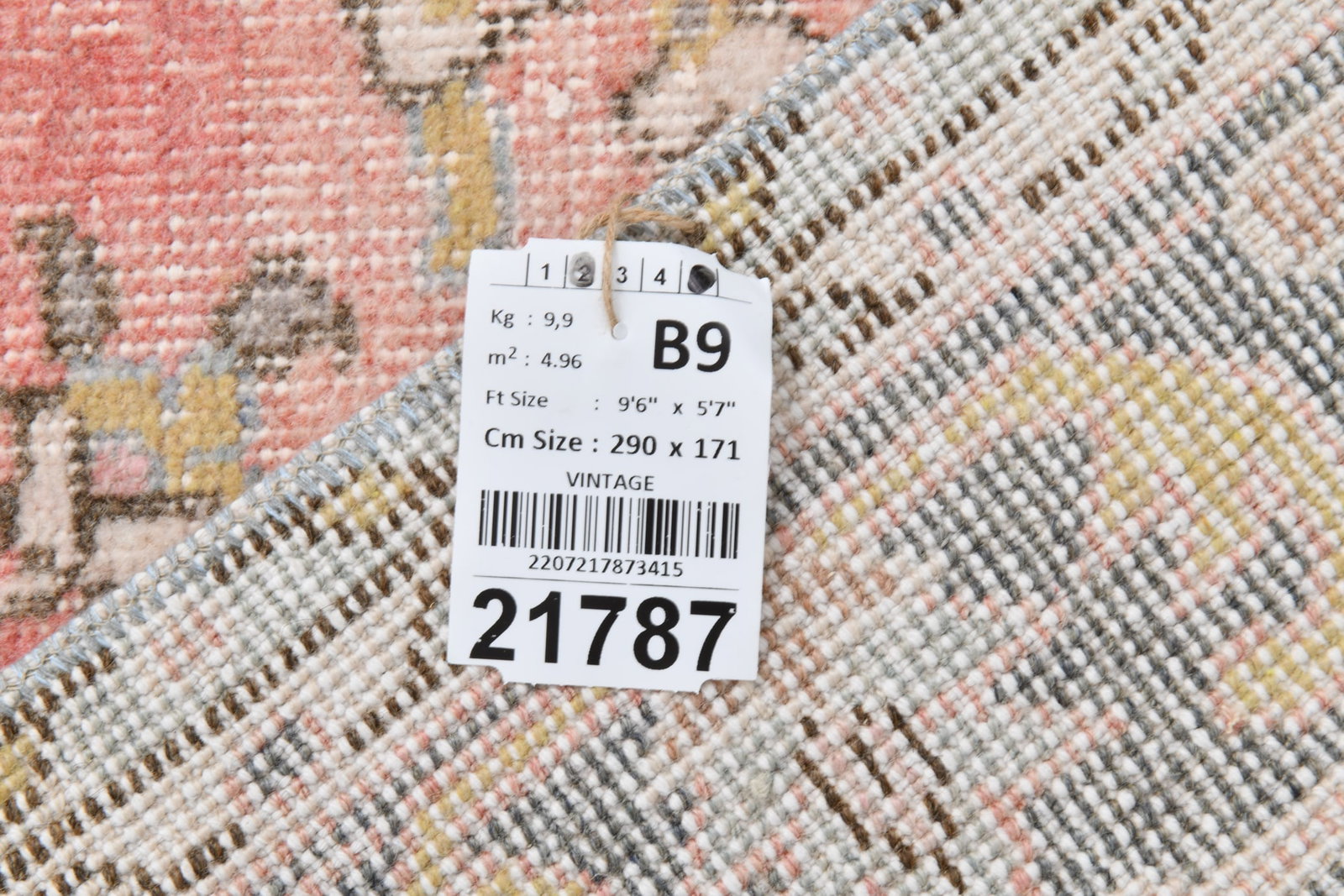 5'7'' x 9'6'' Handmade Vintage Wool Rug - 21787 - 20