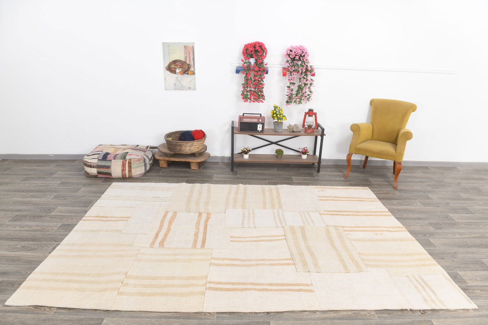 6'11'' x 10'0'' Handmade Vintage Wool Rug - 2030 - 2