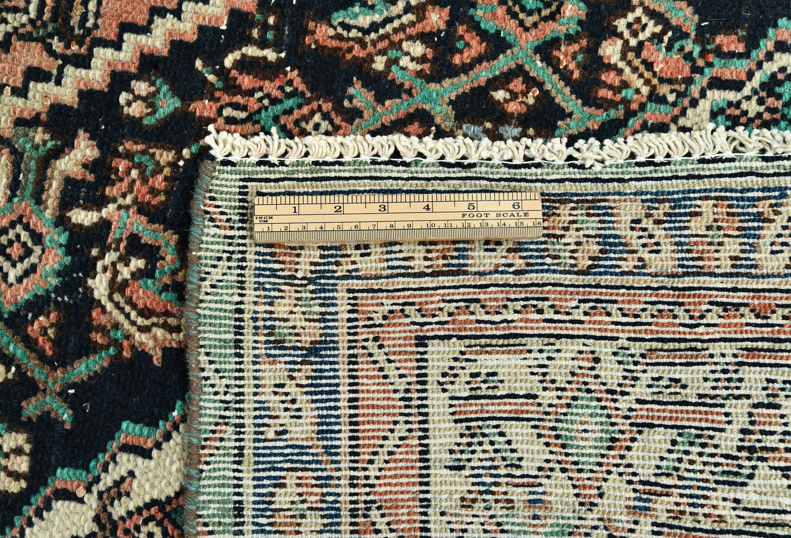 Semi Antique Peach Orange Tribal 8X11 Vintage Oriental Rug - 11