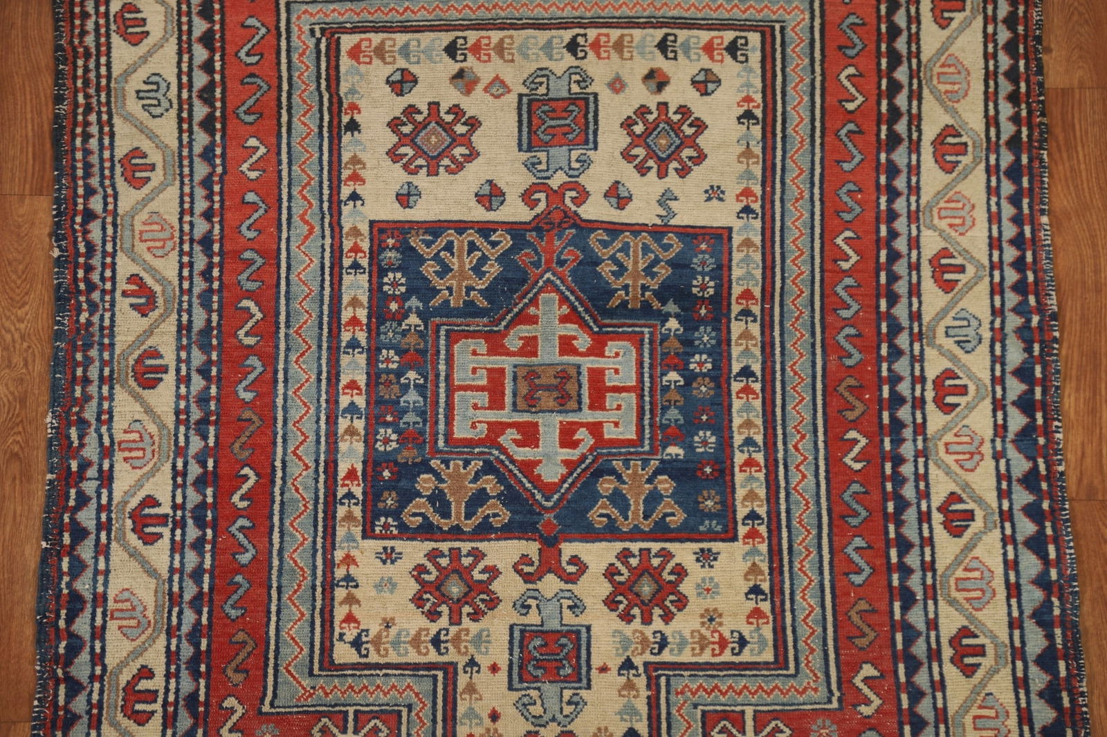 Pre-1900 Antique Vegetable Dye Shirvan-Kazak Area Rug 3x5 - 5