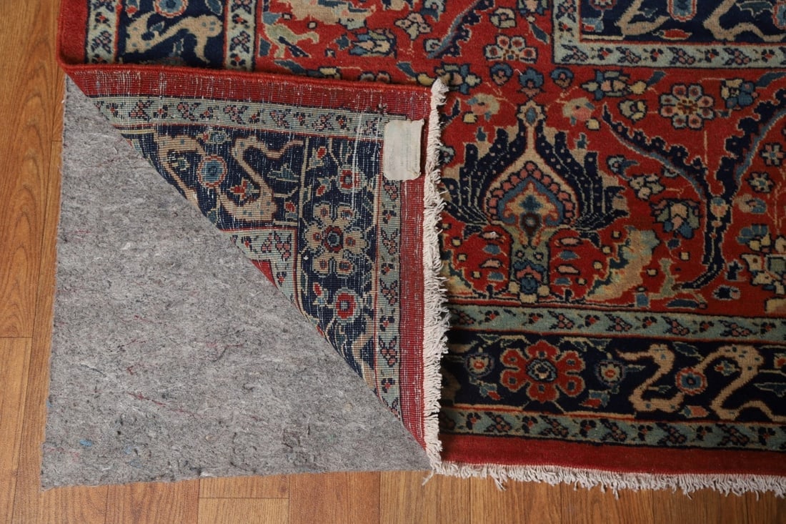 Pre-1900 Antique Vegetable Dye Tabriz Haj Jalili Persian Rug 13x20 - 8