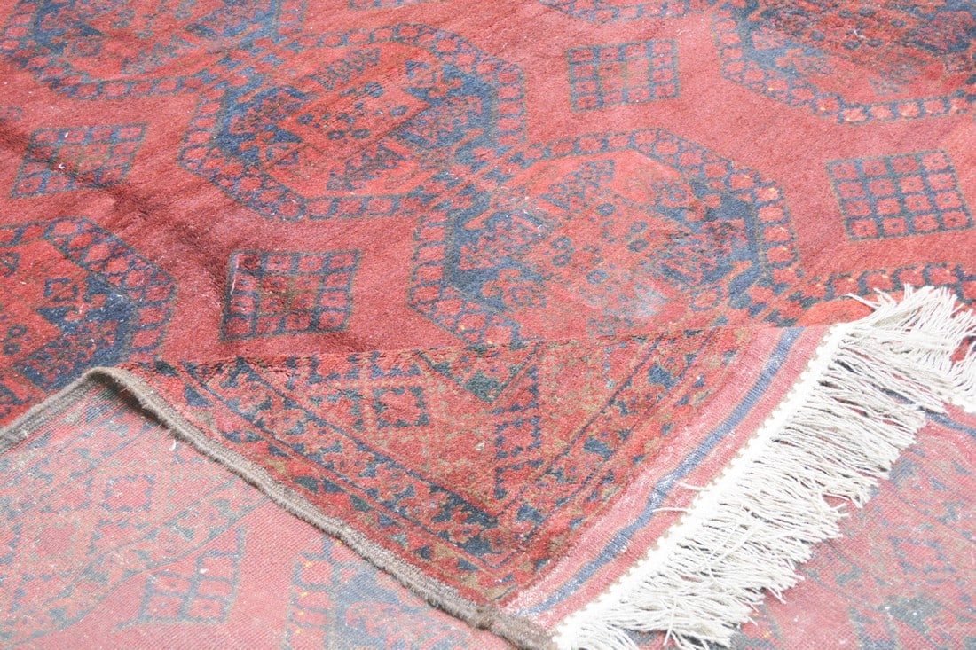 HAND KNOTTED WOOL ANTIQUES RUG - 6