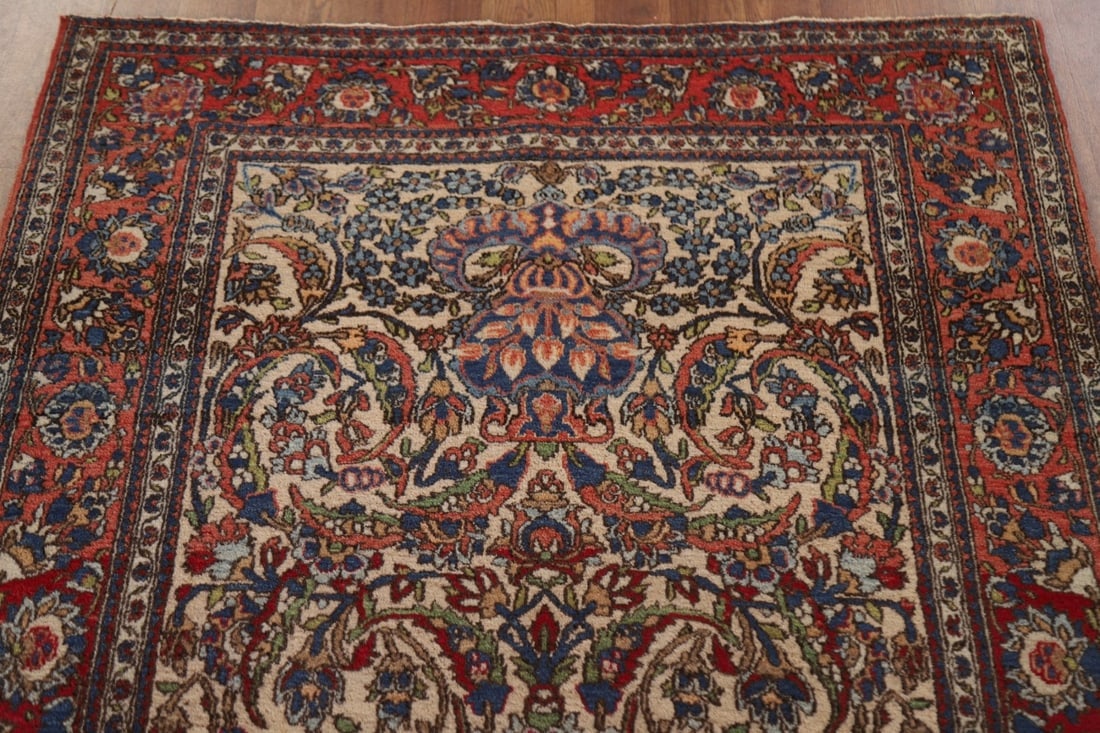 Antique Vegetable Dye Kerman Persian Area Rug 3x5 - 12