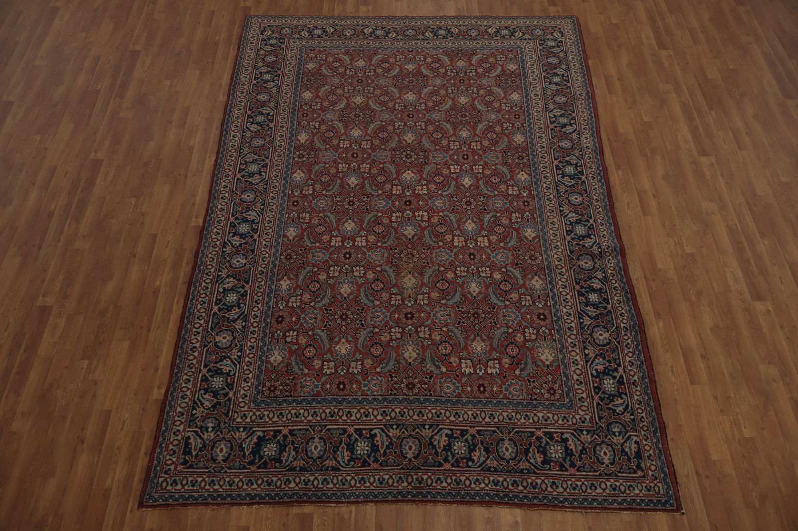 Antique Vegetable Dye Tabriz Persian Area Rug 7x11 - 2