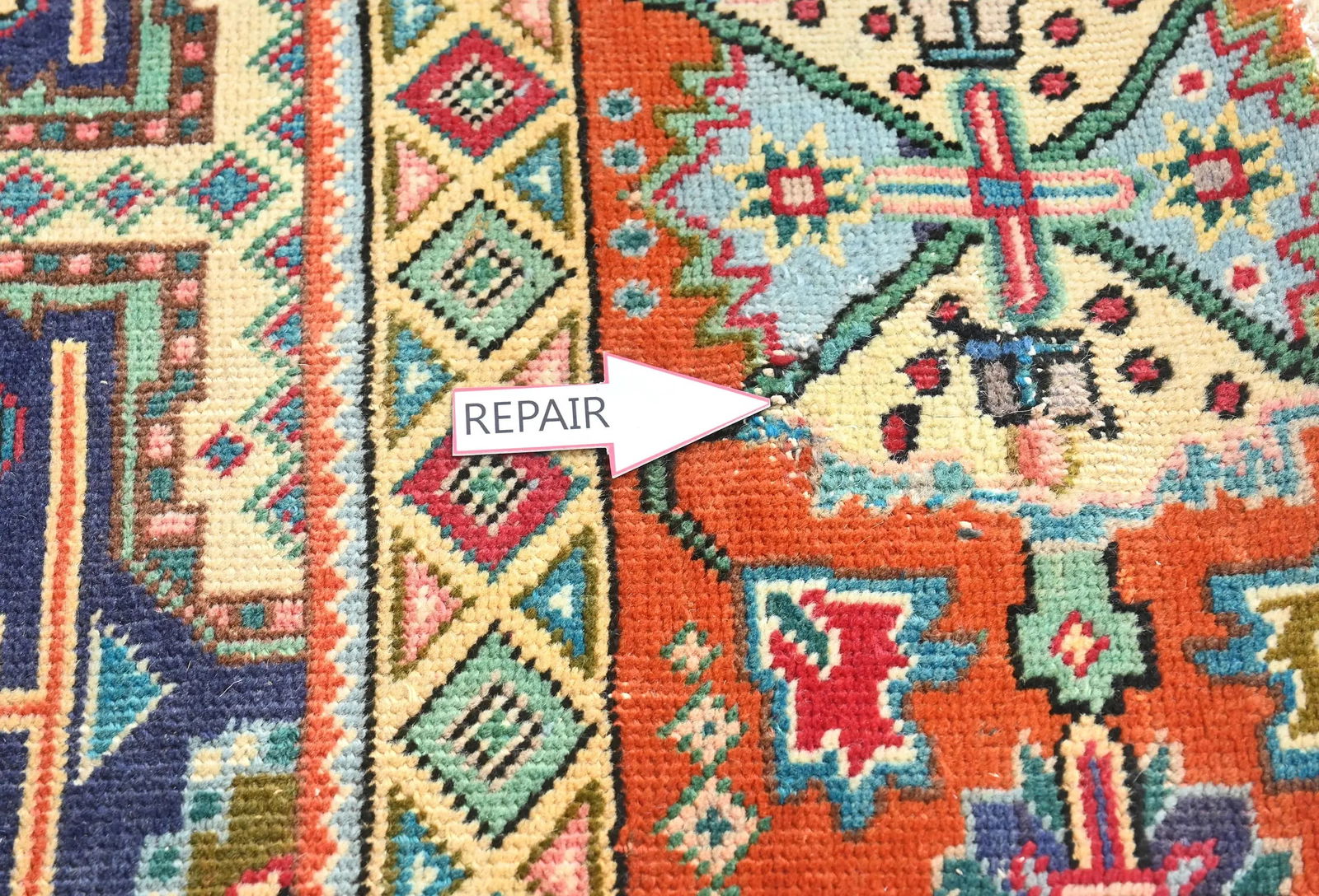 Semi Antique Dark Purple-navy Geometric 9X12 Traditional Oriental Rug - 6