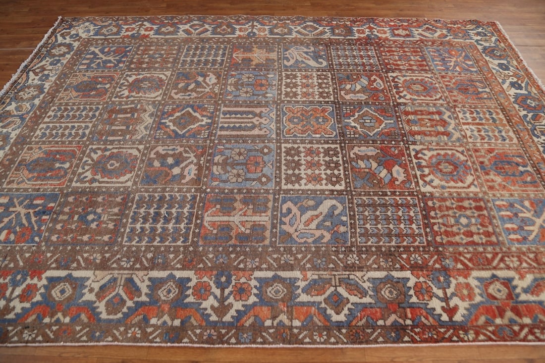 Antique Bakhtiari Persian Area Rug 7x9 - 17
