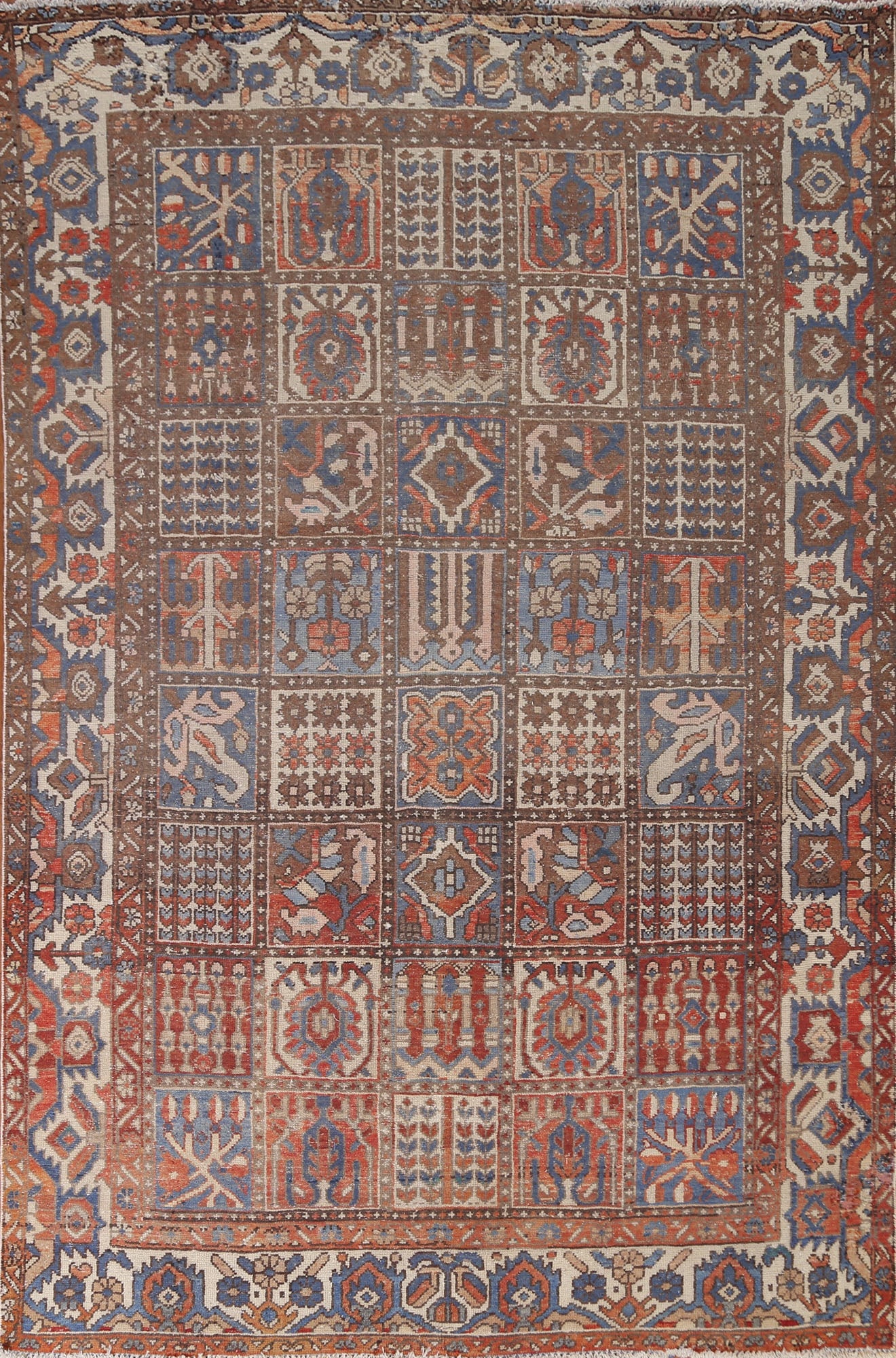 Antique Bakhtiari Persian Area Rug 7x9 (1 of 20)