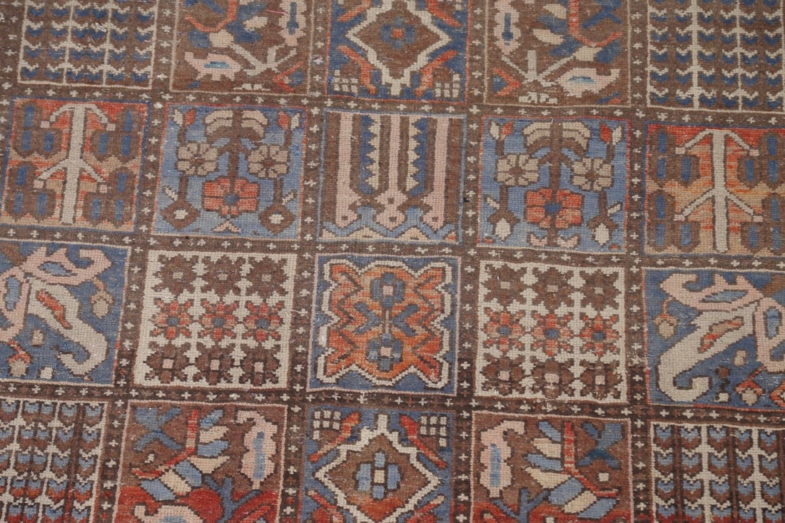 Antique Bakhtiari Persian Area Rug 7x9 - 5