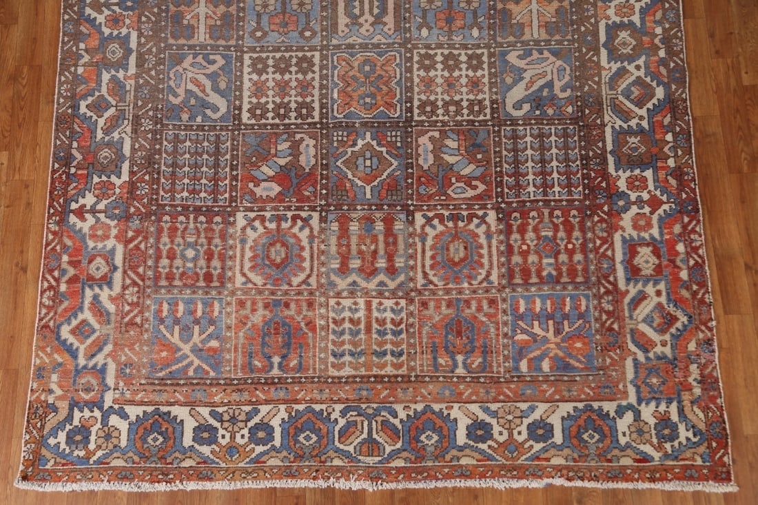 Antique Bakhtiari Persian Area Rug 7x9 - 6