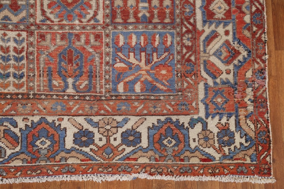 Antique Bakhtiari Persian Area Rug 7x9 - 7