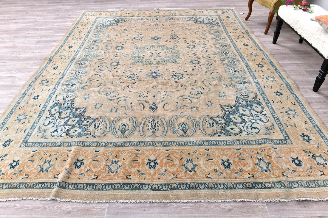 9'5'' x 12'7'' Unique Handmade Vintage Rug - 242581 - 3