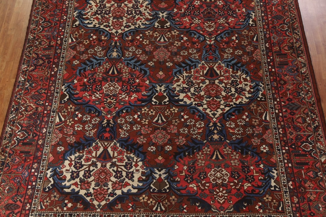 Antique Vegetable Dye Bakhtiari Persian Rug 11x13 - 4
