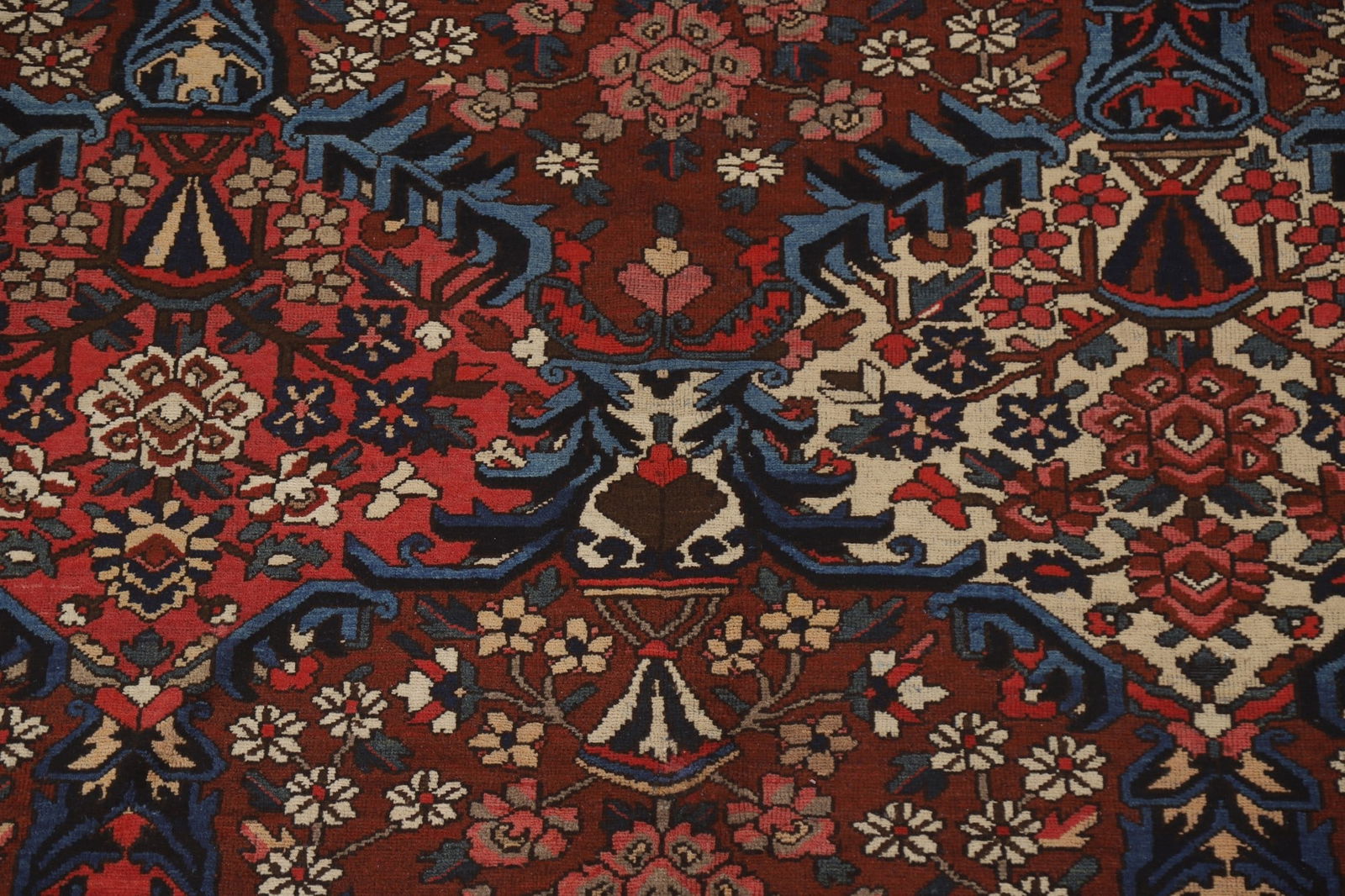 Antique Vegetable Dye Bakhtiari Persian Rug 11x13 - 5