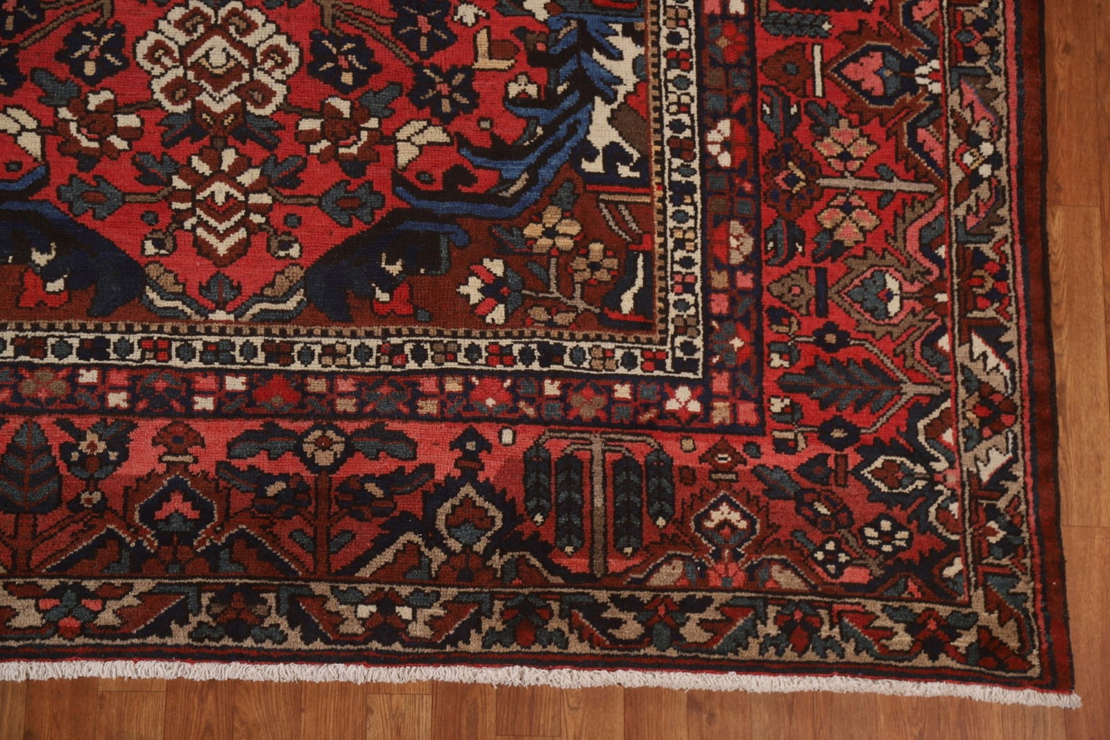 Antique Vegetable Dye Bakhtiari Persian Rug 11x13 - 7